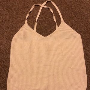 Garage Ribbed Cross-back Tank